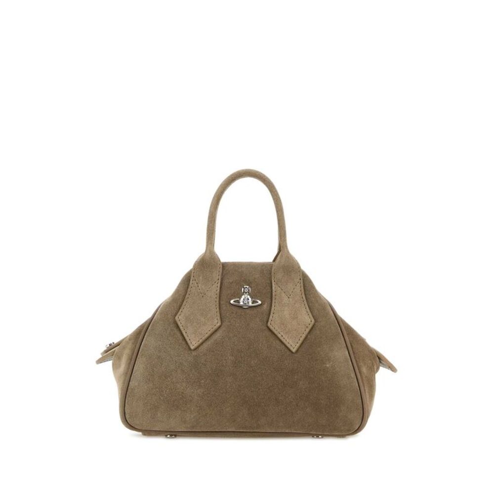 Vivienne Westwood Women Dove Grey Suede Small Yasmine Handbag